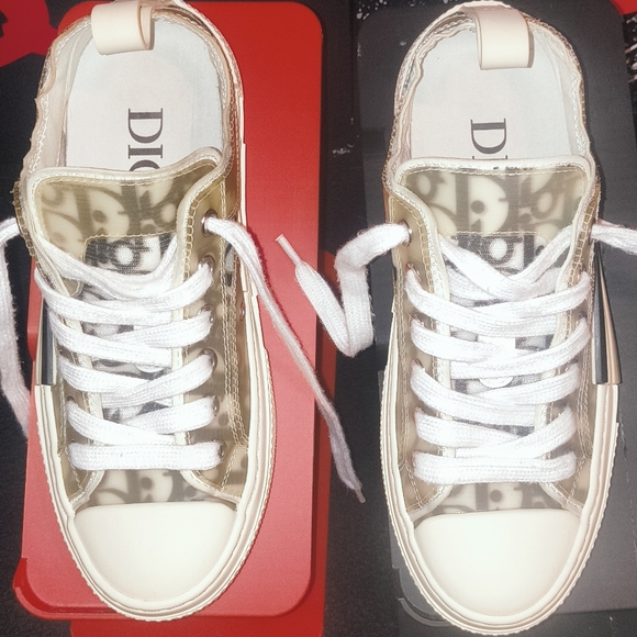 Dior Low Top Logo Sneaker - Beige Monogram - Picture 8 of 11